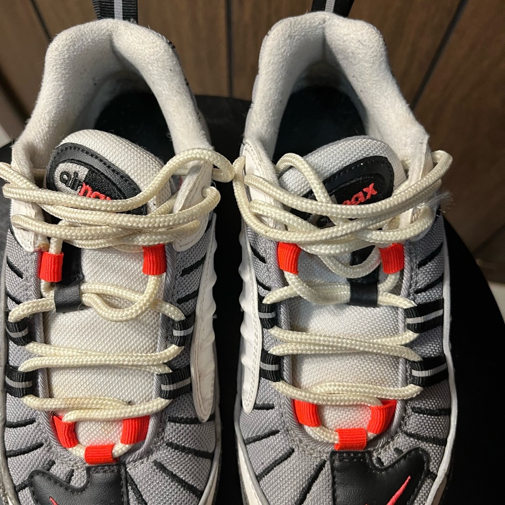 Nike Kids Air Max Sneakers - Gray, Black, and Red